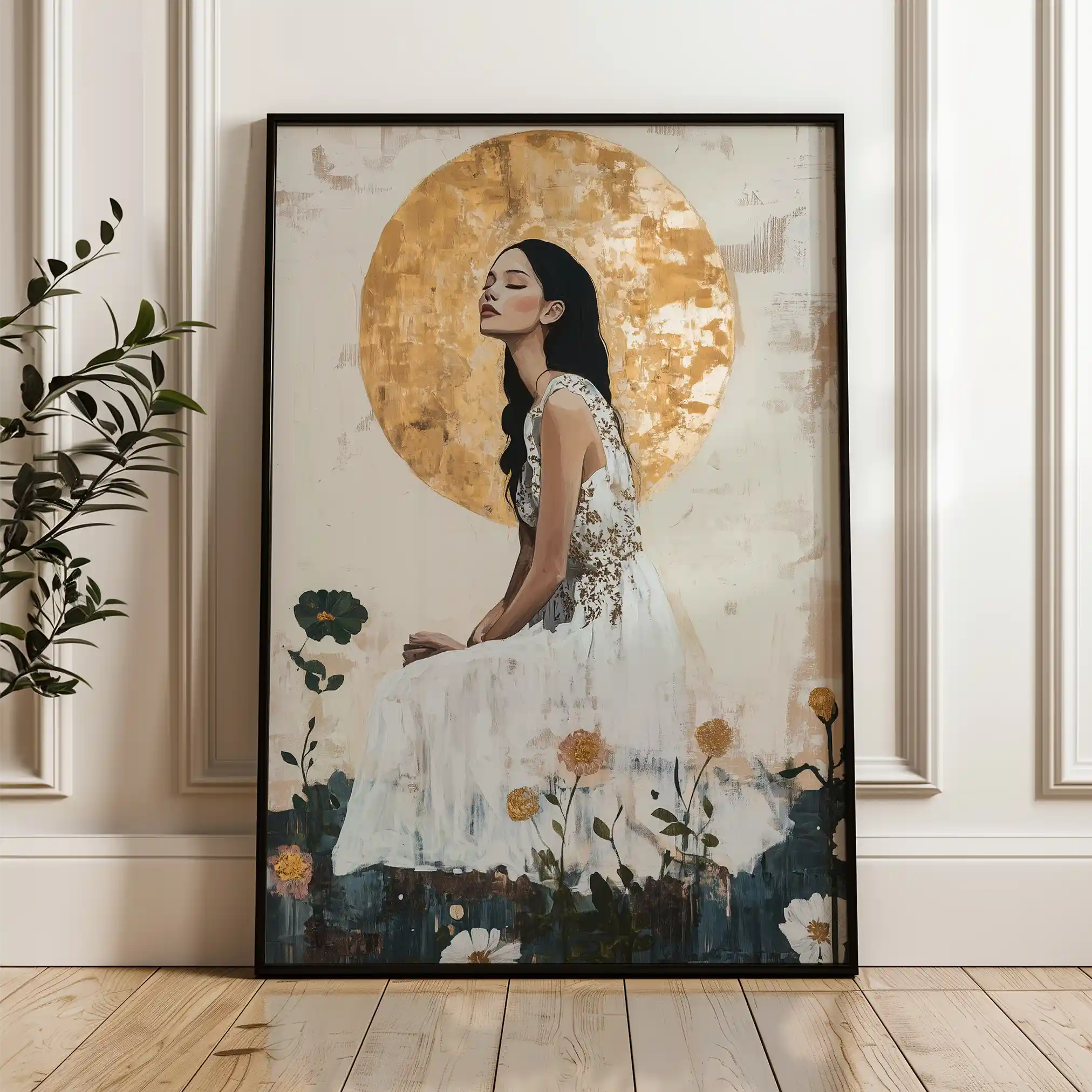 Portrait 113 Canvas Art 60 x 40 cm / Black