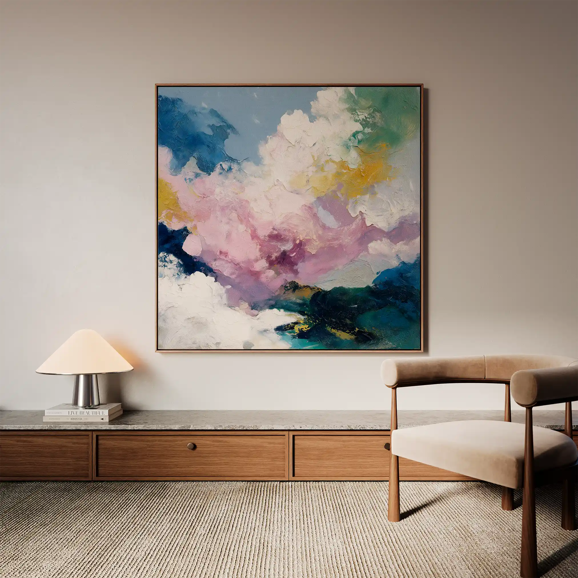 Abstract 1131 Canvas Art 60 x 60 cm / Black