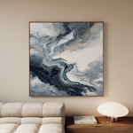 Abstract 1137 Canvas Art 60 x 60 cm / Black