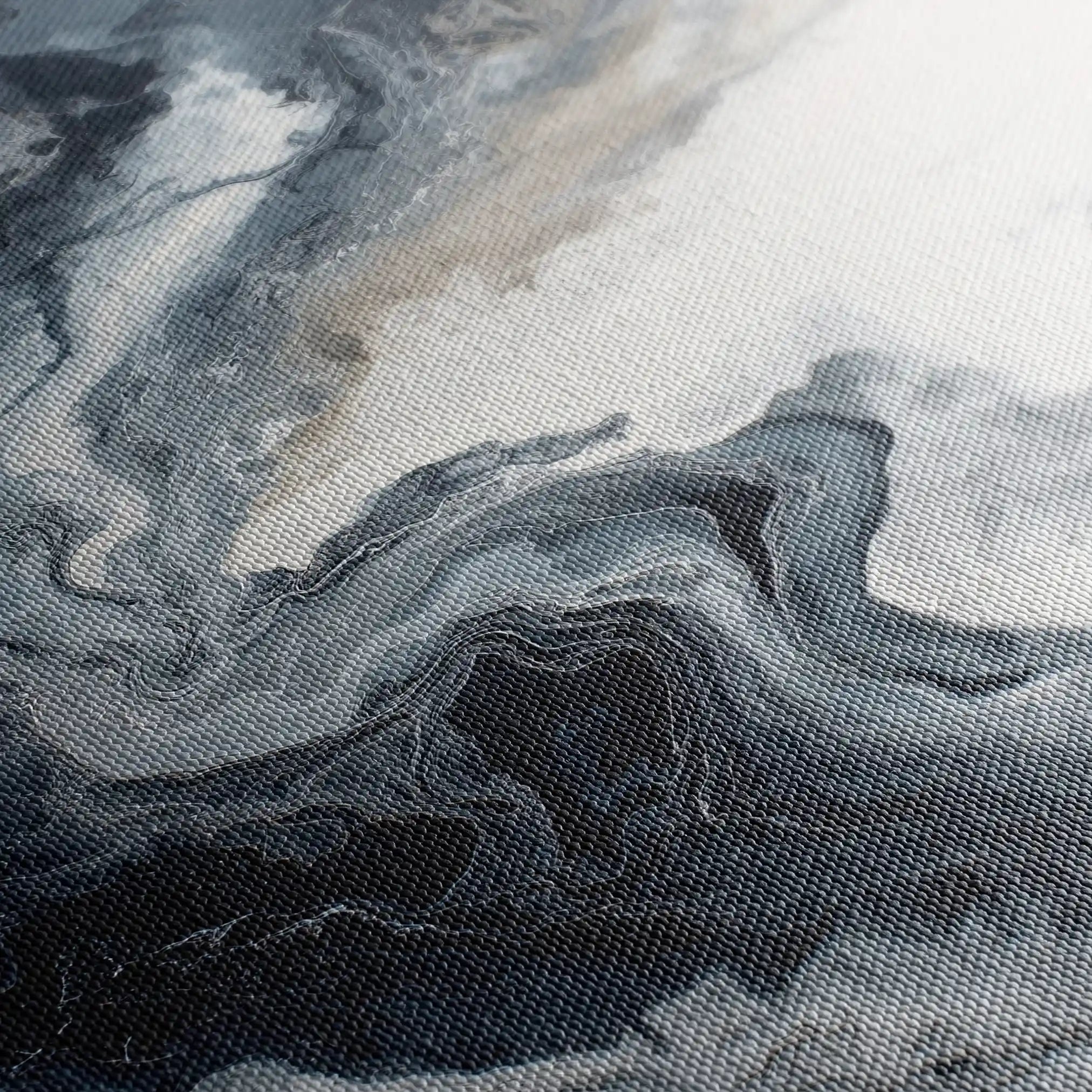 Abstract 1137 Canvas Art 60 x 60 cm / Black