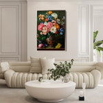 Floral 1137 Canvas Art 60 x 40 cm / Black