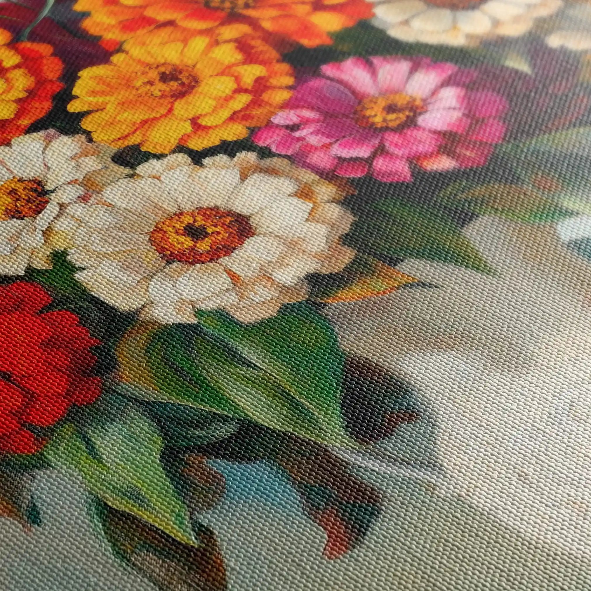 Floral 1141 Canvas Art 60 x 40 cm / Black