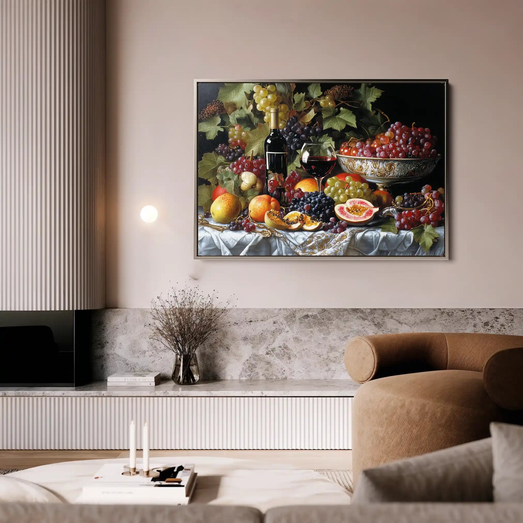 Floral 1142 Canvas Art 60 x 40 cm / Black