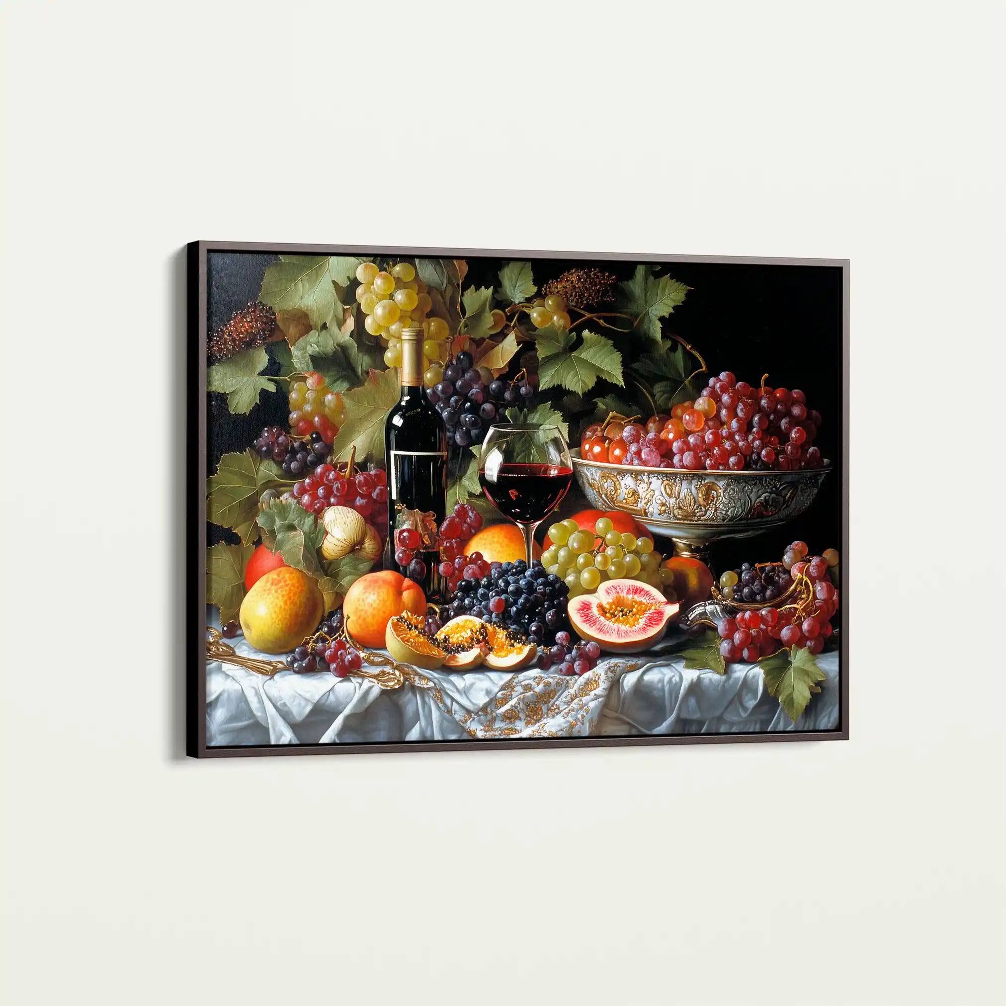 Floral 1142 Canvas Art 60 x 40 cm / Black