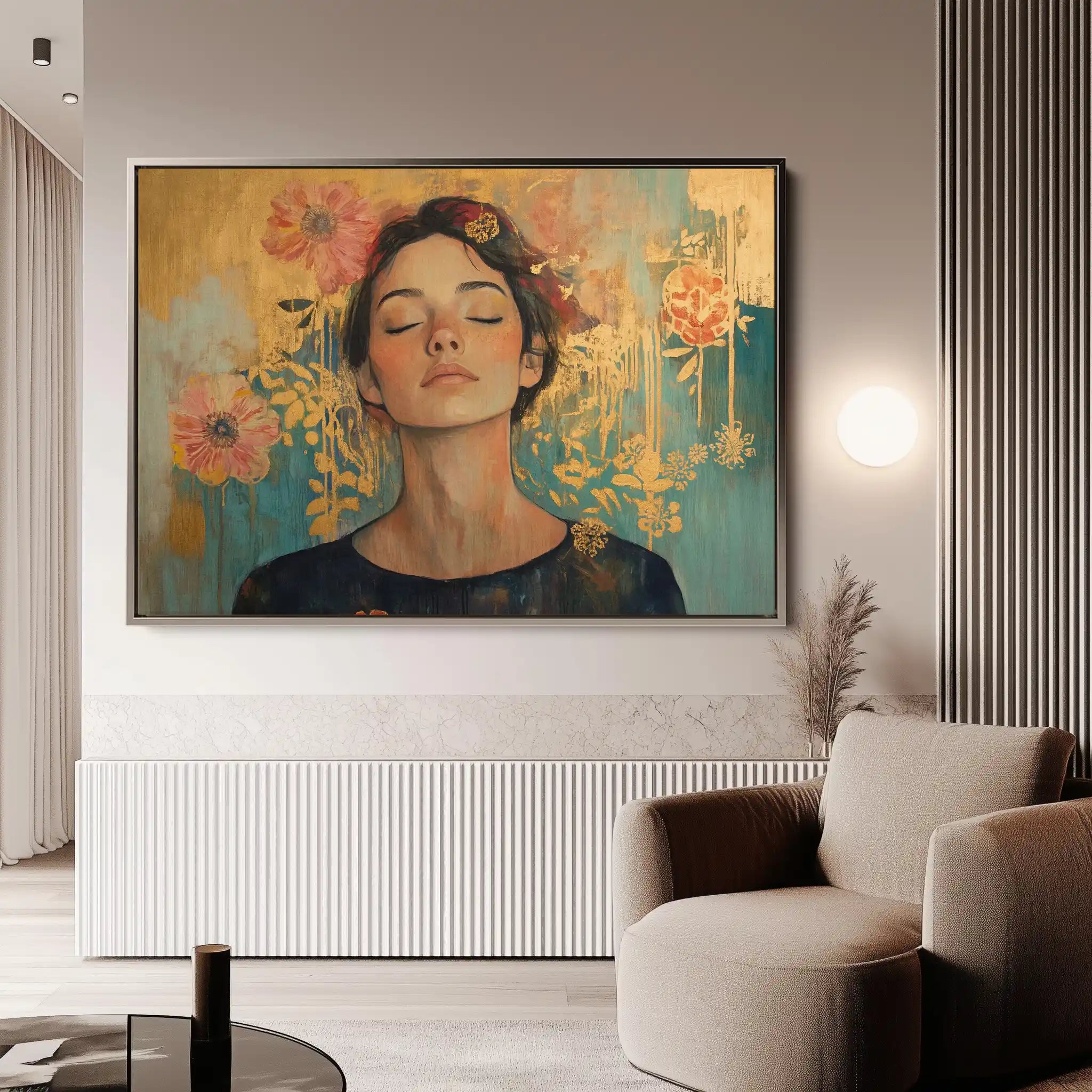 Portrait 115 Canvas Art 60 x 40 cm / Black