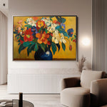 Floral 1153 Canvas Art 60 x 40 cm / Black