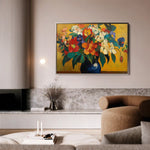 Floral 1153 Canvas Art 60 x 40 cm / Black
