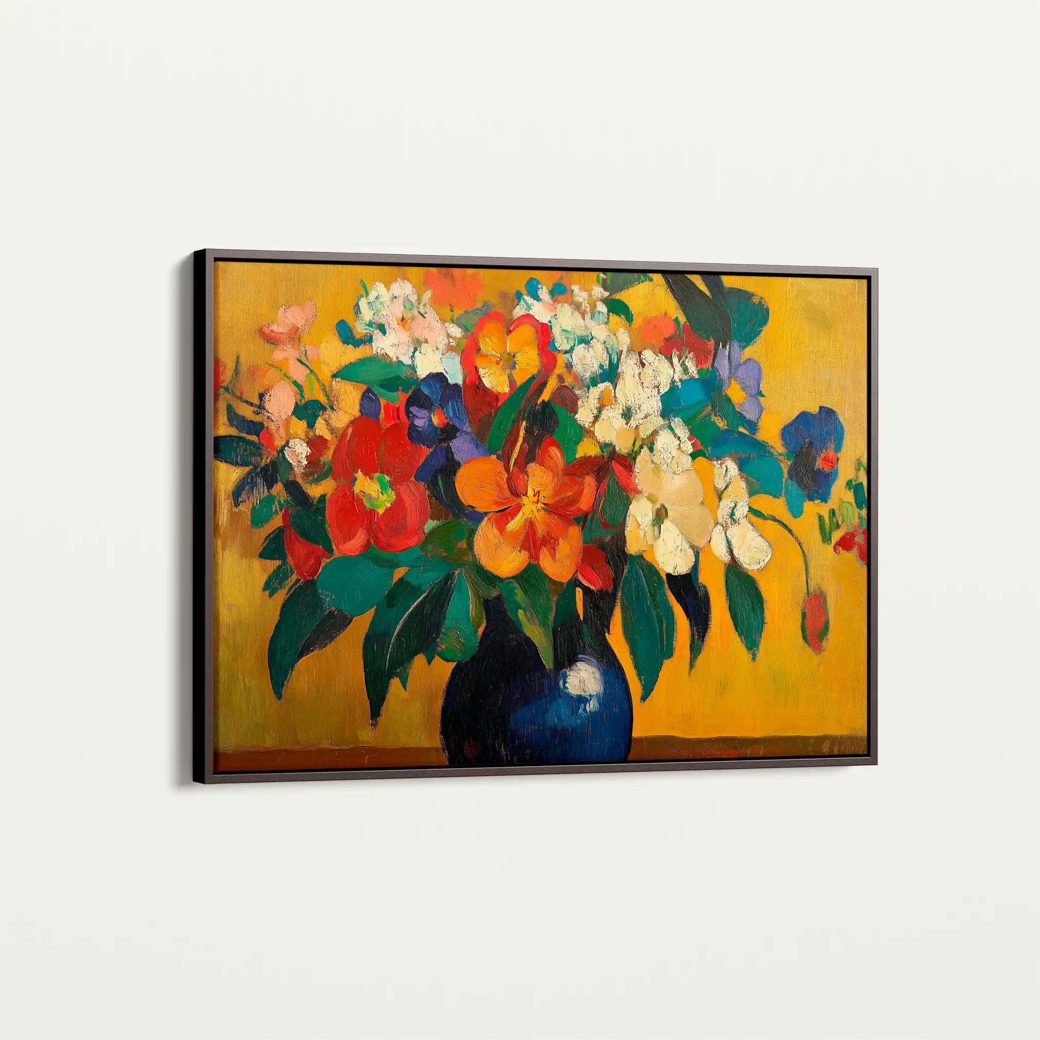 Floral 1153 Canvas Art 60 x 40 cm / Black