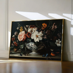Floral 1155 Canvas Art 60 x 40 cm / Black