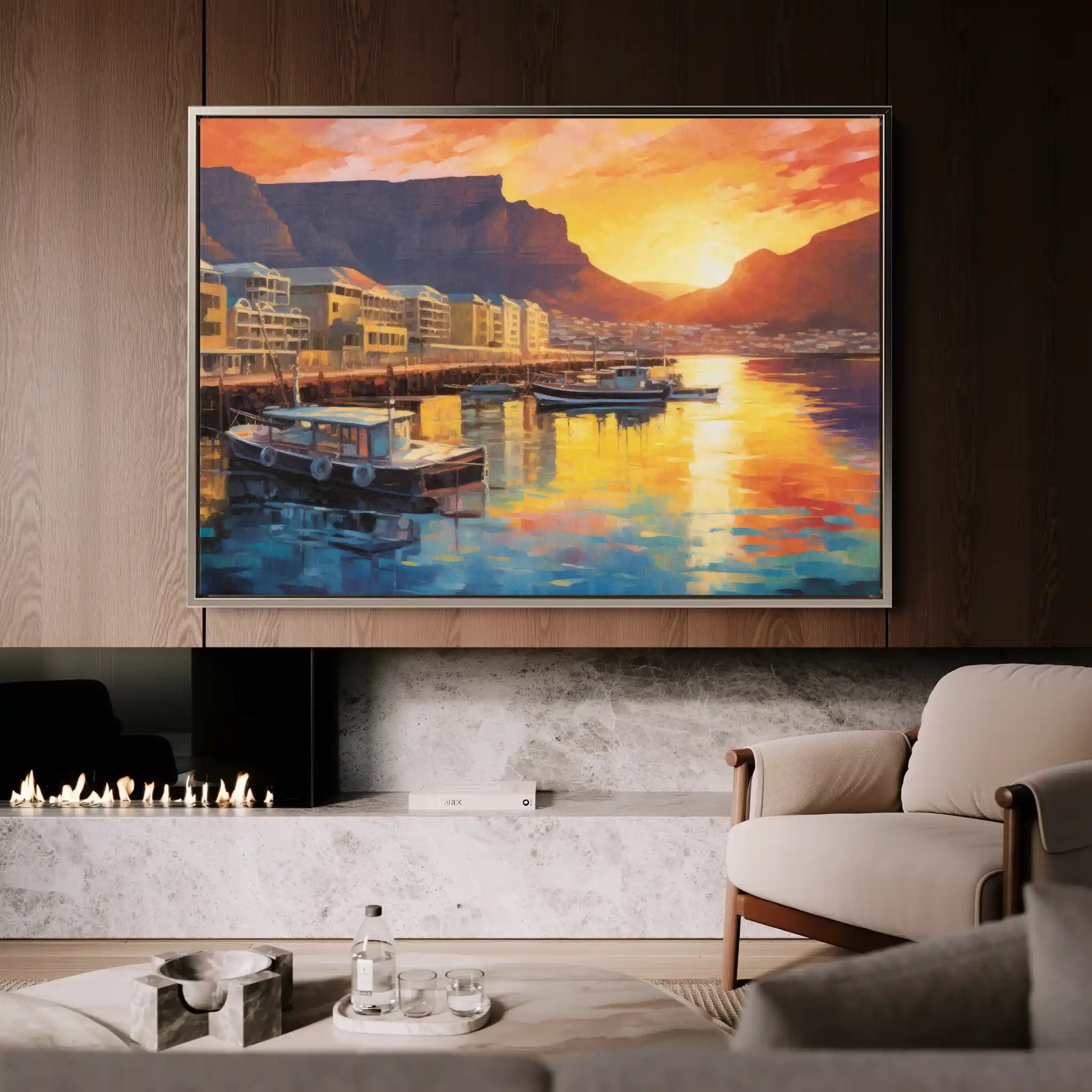 Landscape 116 Canvas Art 60 x 40 cm / Black