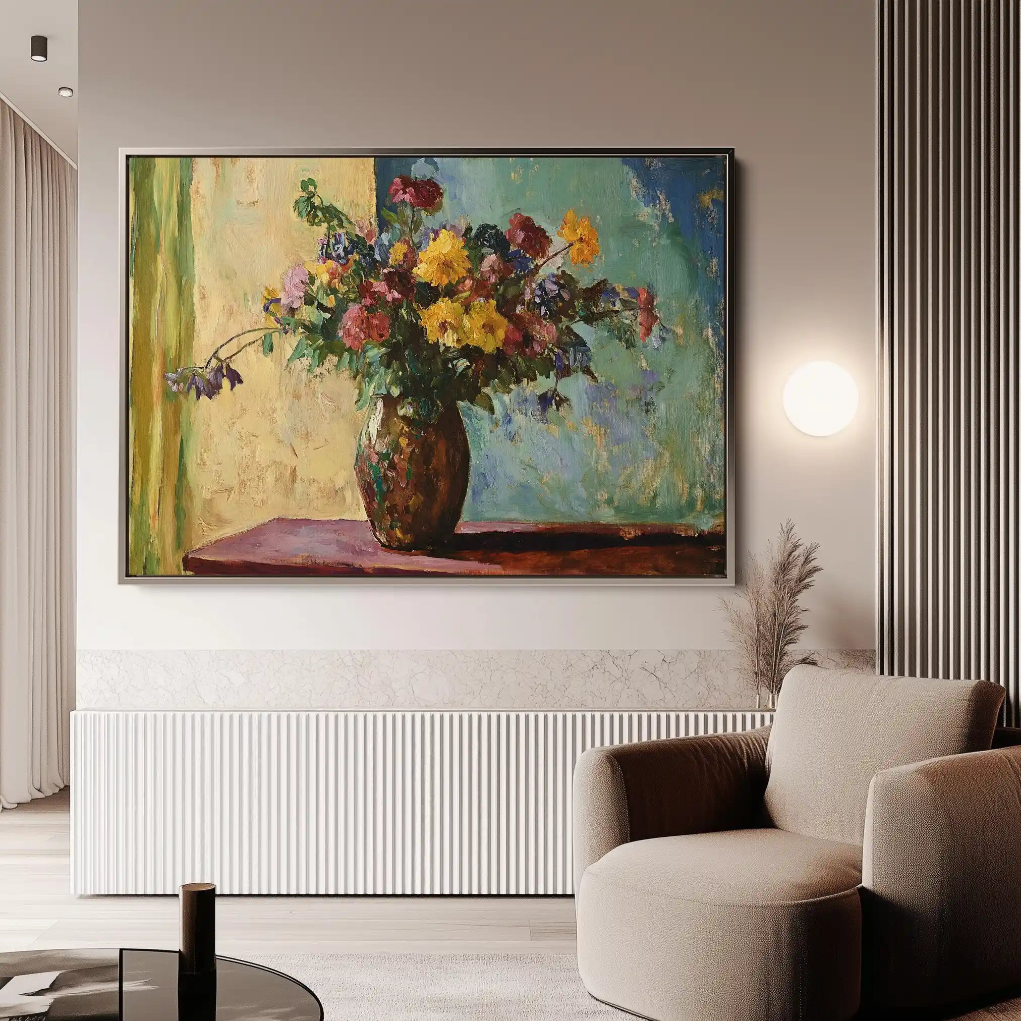 Floral 1162 Canvas Art 60 x 40 cm / Black