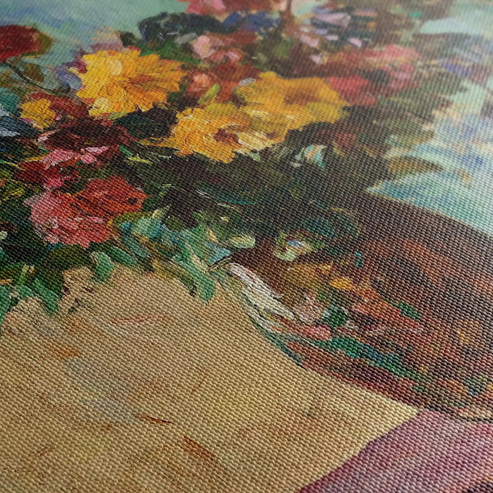 Floral 1162 Canvas Art 60 x 40 cm / Black