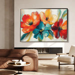 Floral 1163 Canvas Art 60 x 40 cm / Black