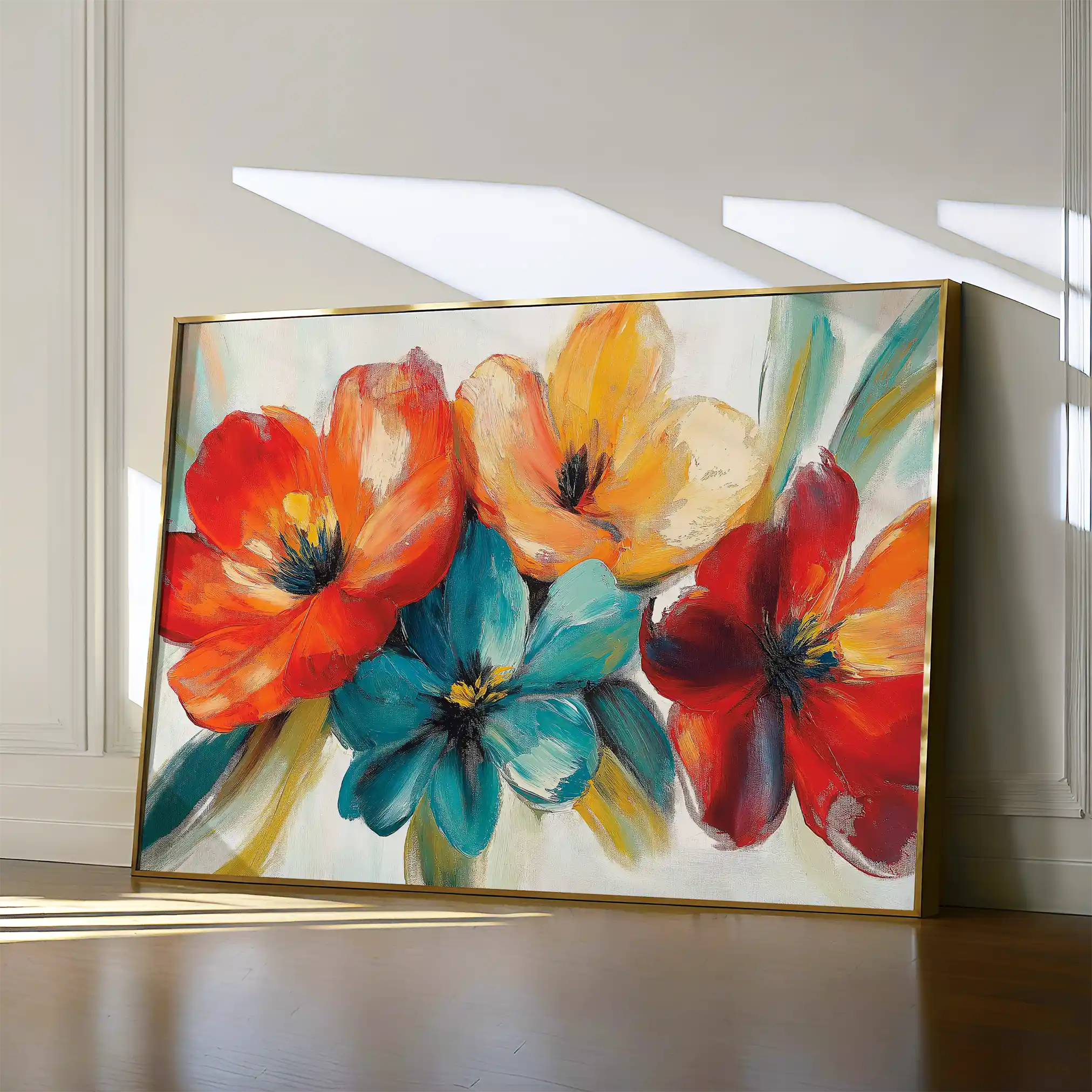 Floral 1163 Canvas Art 60 x 40 cm / Black