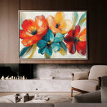 Floral 1163 Canvas Art 60 x 40 cm / Black