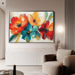 Floral 1163 Canvas Art 60 x 40 cm / Black