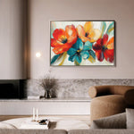 Floral 1163 Canvas Art 60 x 40 cm / Black