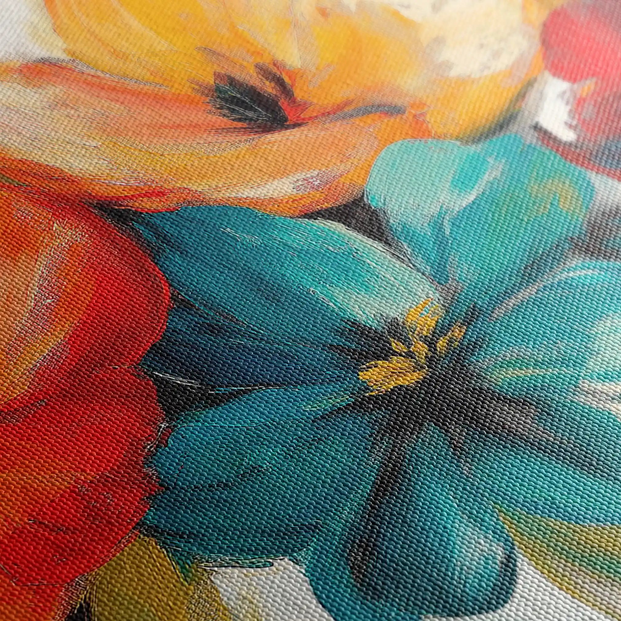 Floral 1163 Canvas Art 60 x 40 cm / Black