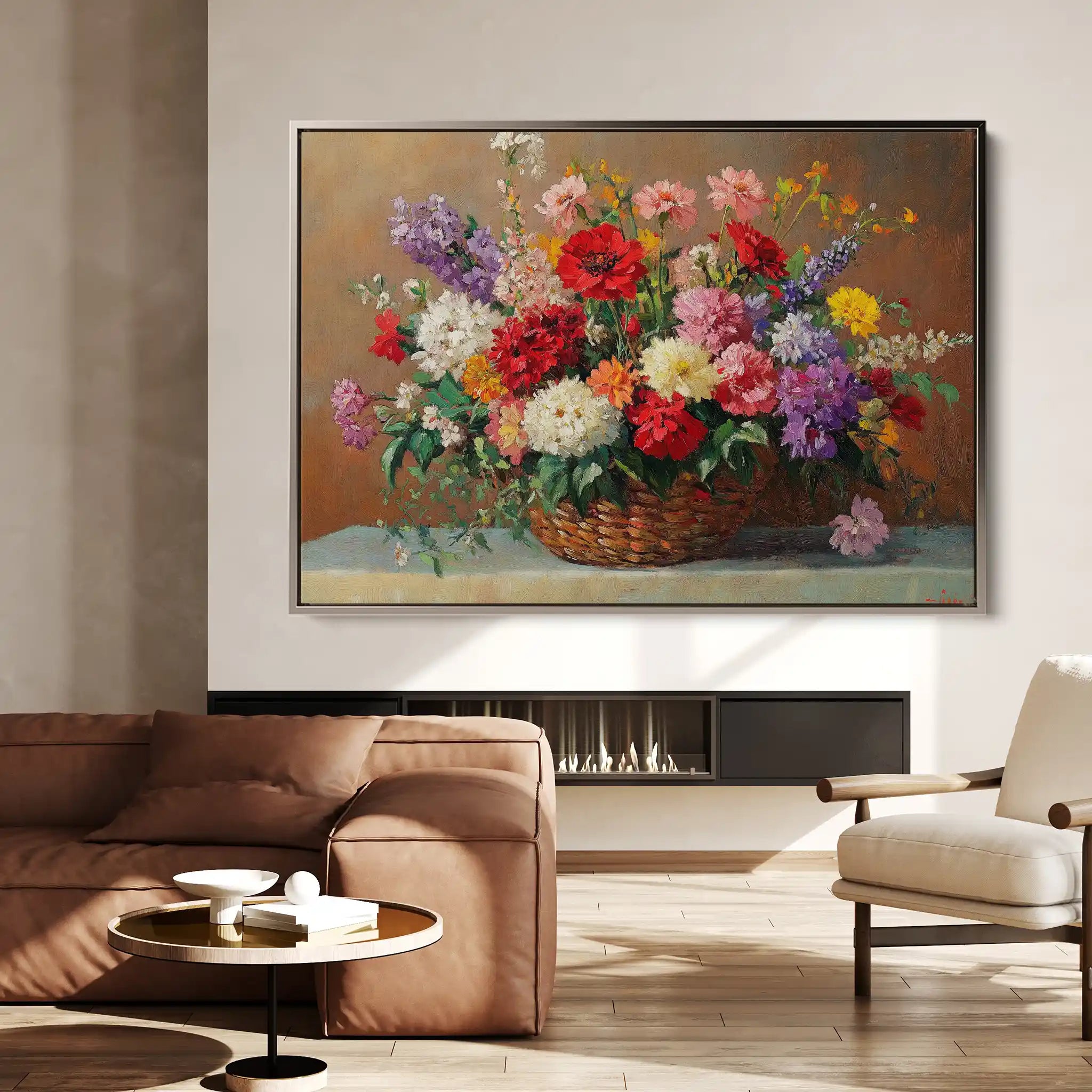 Floral 1166 Canvas Art 60 x 40 cm / Black