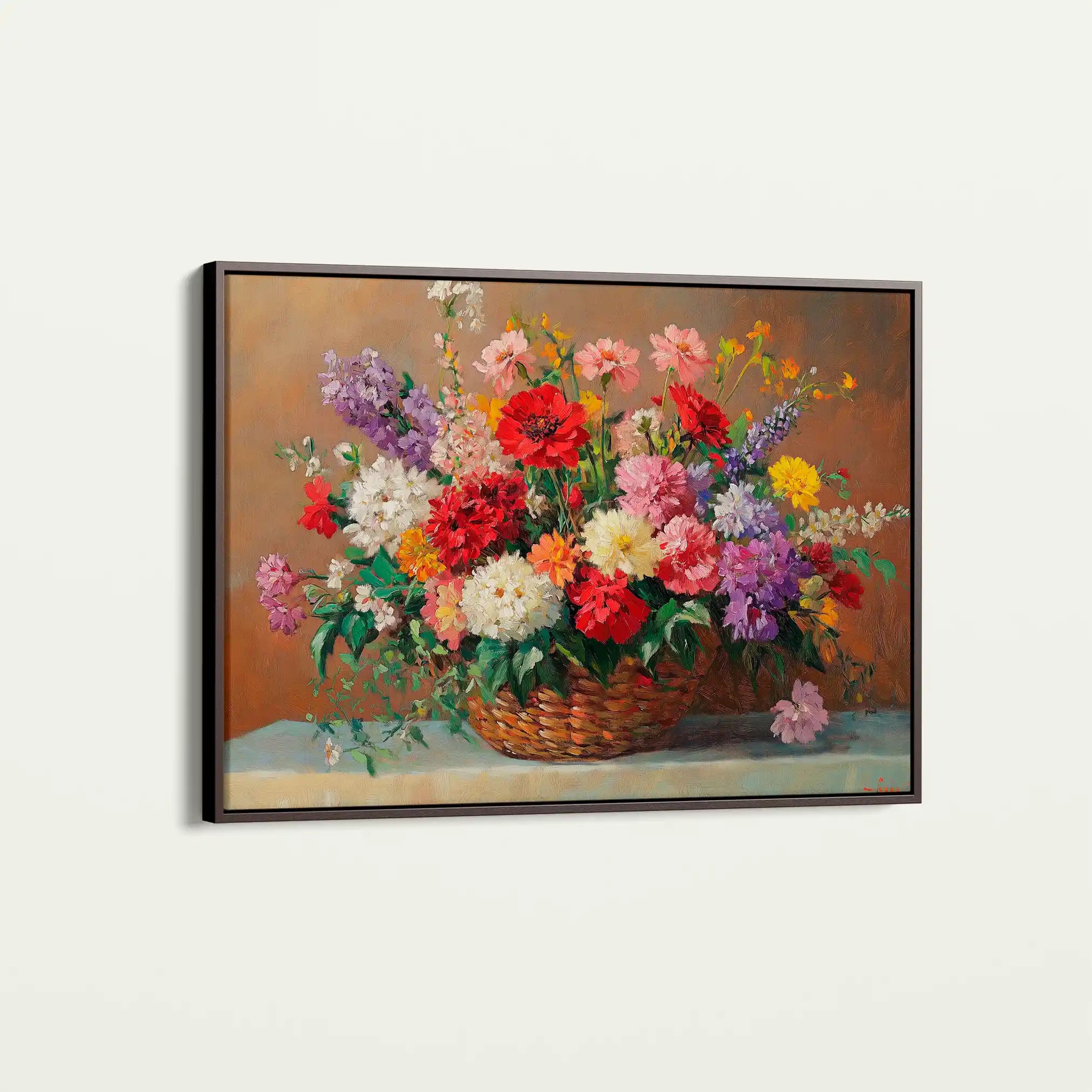 Floral 1166 Canvas Art 60 x 40 cm / Black
