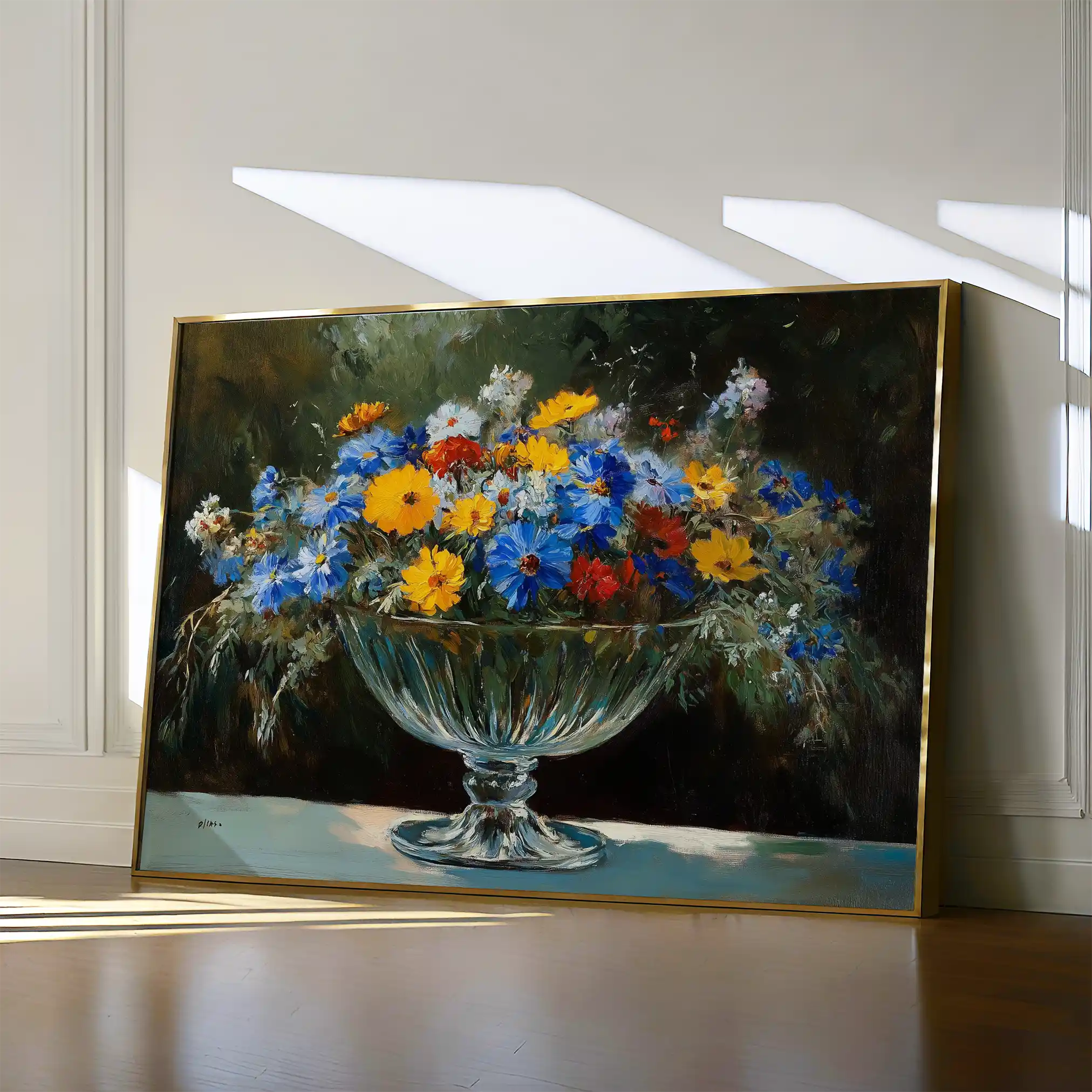 Floral 1168 Canvas Art 60 x 40 cm / Black