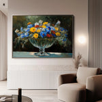 Floral 1168 Canvas Art 60 x 40 cm / Black