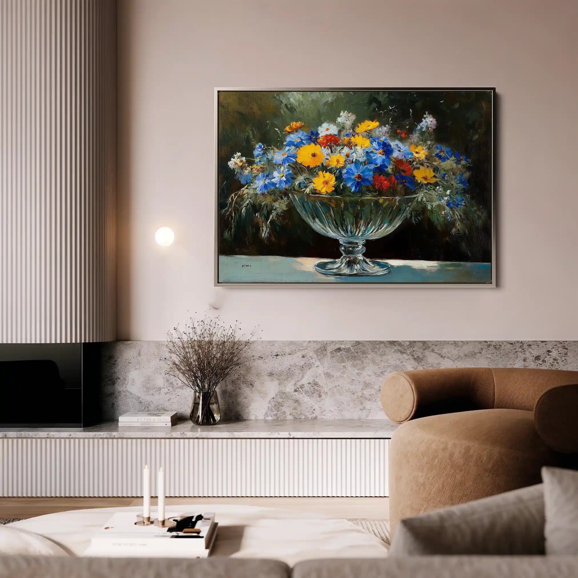 Floral 1168 Canvas Art 60 x 40 cm / Black