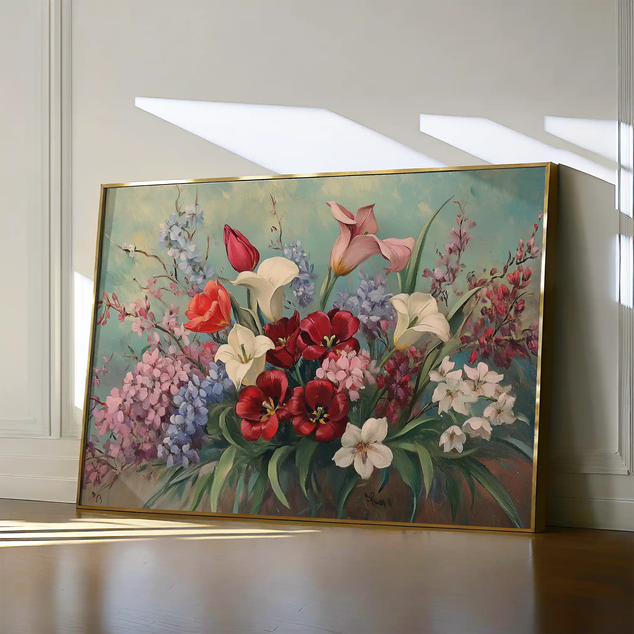 Floral 1169 Canvas Art 60 x 40 cm / Black