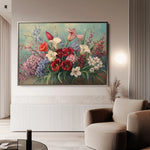 Floral 1169 Canvas Art 60 x 40 cm / Black