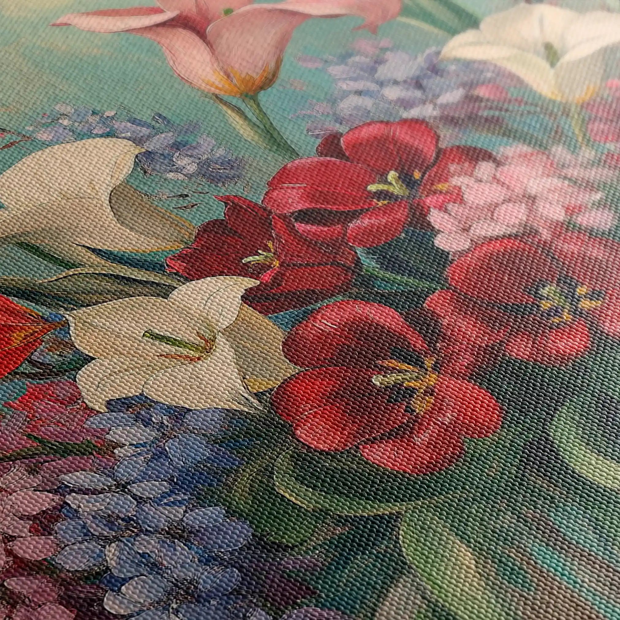 Floral 1169 Canvas Art 60 x 40 cm / Black