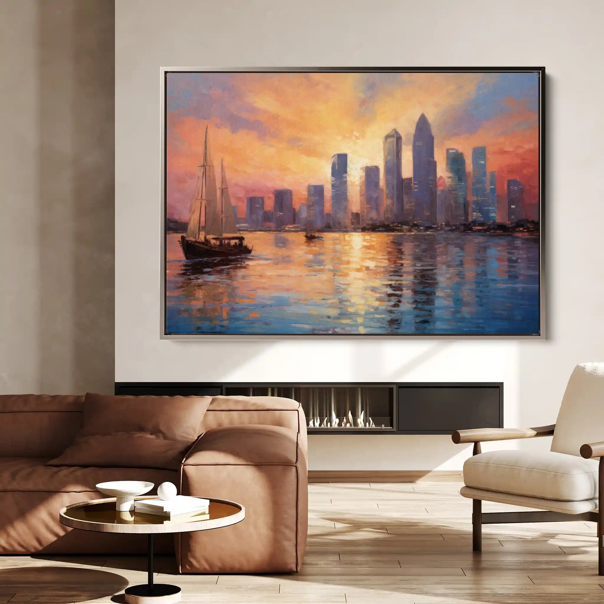Landscape 117 Canvas Art 60 x 40 cm / Black