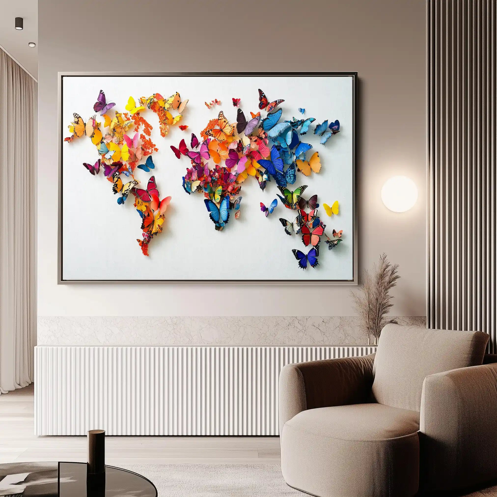 Floral 1180 Canvas Art 60 x 40 cm / Black