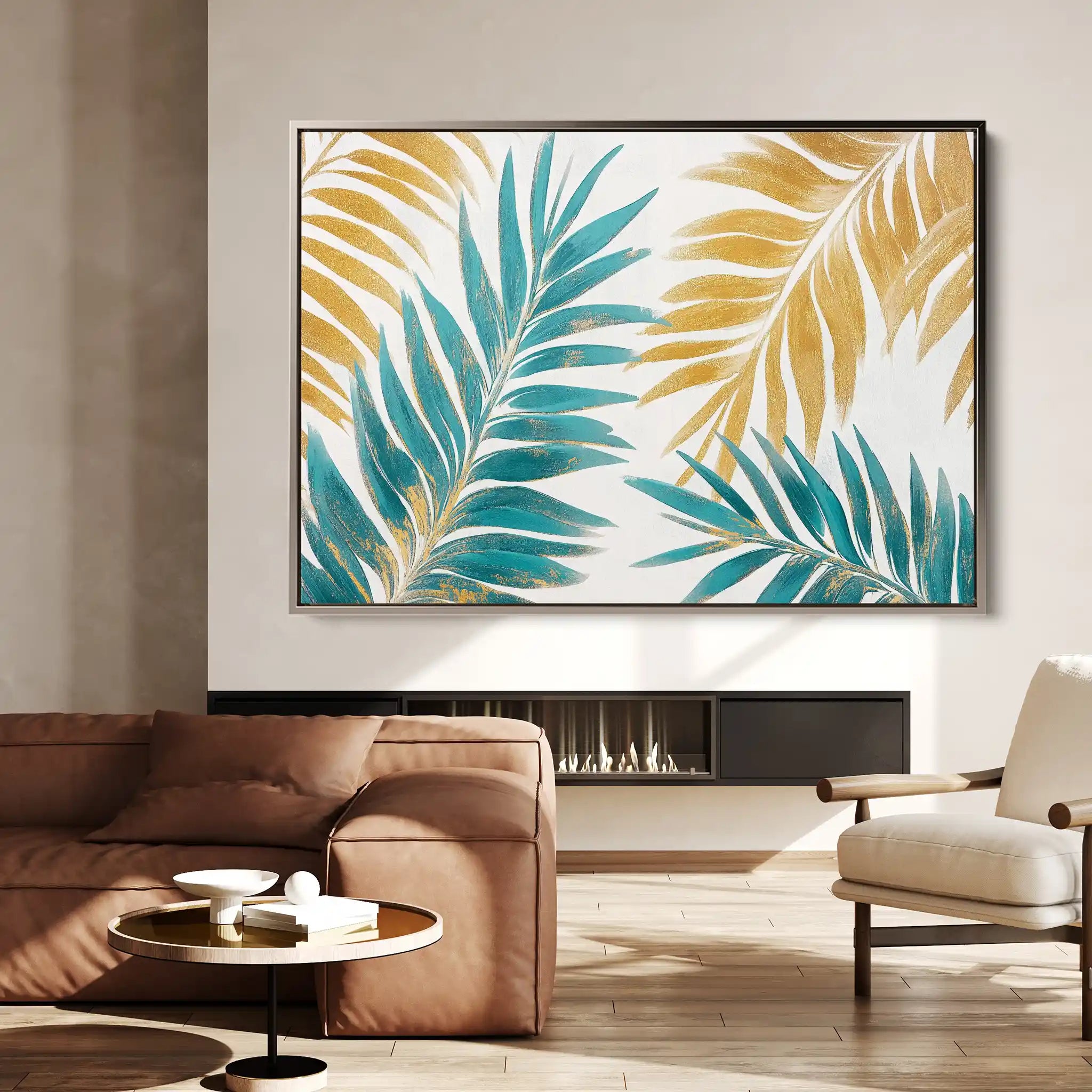Floral 1181 Canvas Art 60 x 40 cm / Black