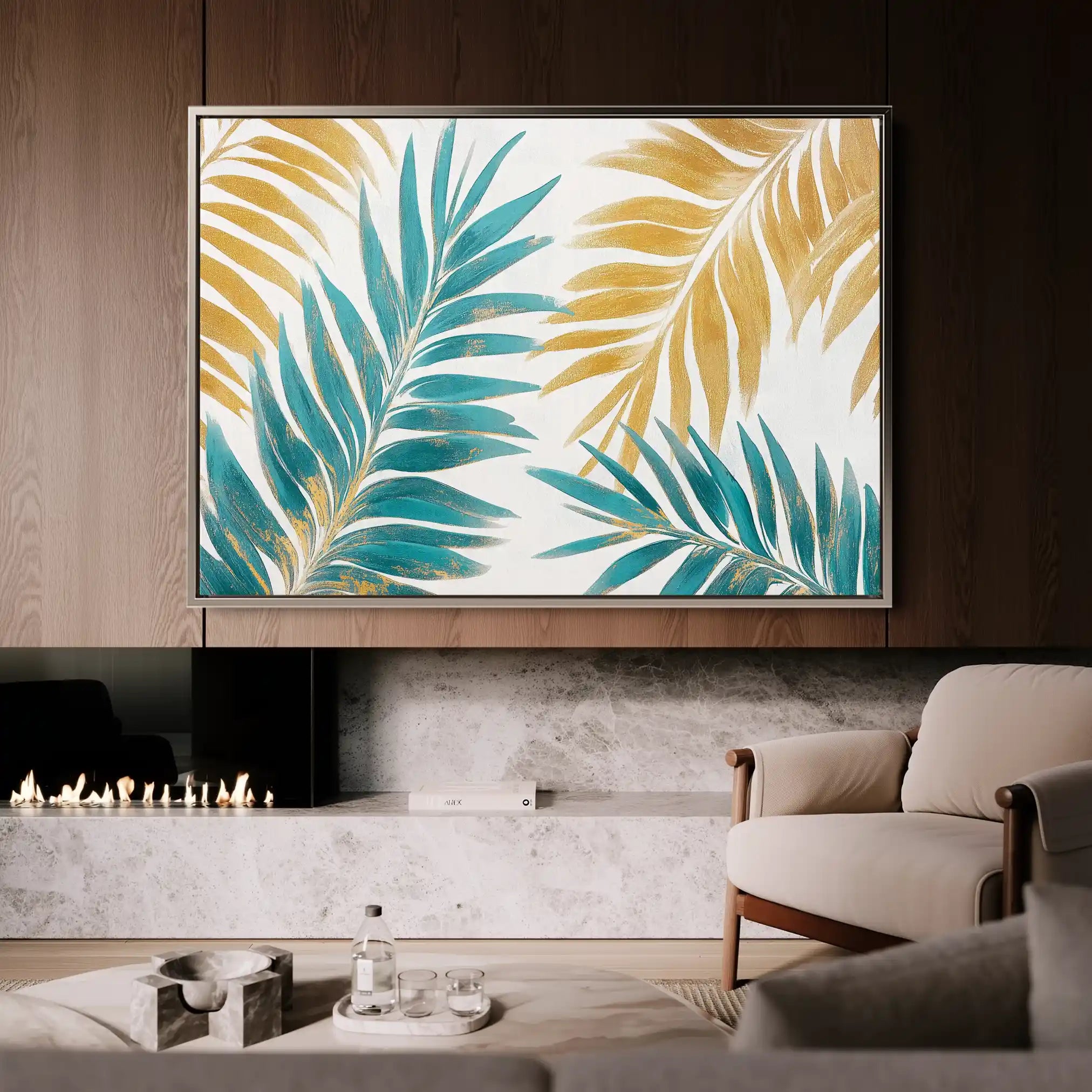 Floral 1181 Canvas Art 60 x 40 cm / Black