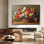 Floral 1182 Canvas Art 60 x 40 cm / Black