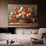 Floral 1182 Canvas Art 60 x 40 cm / Black