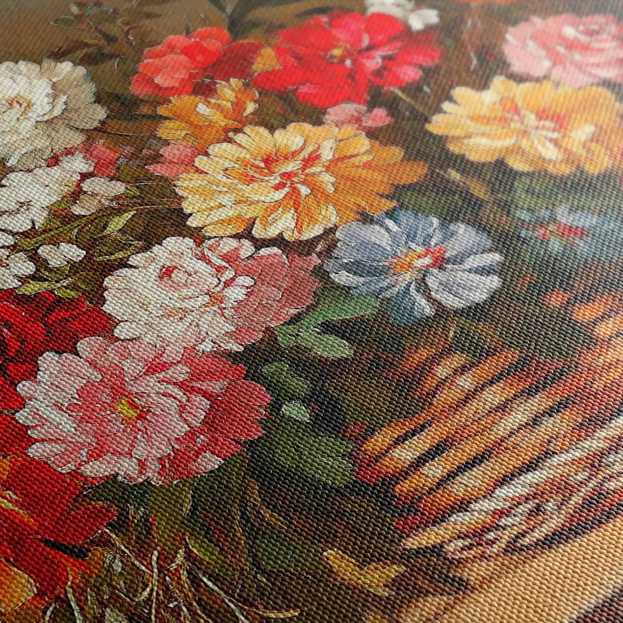 Floral 1182 Canvas Art 60 x 40 cm / Black