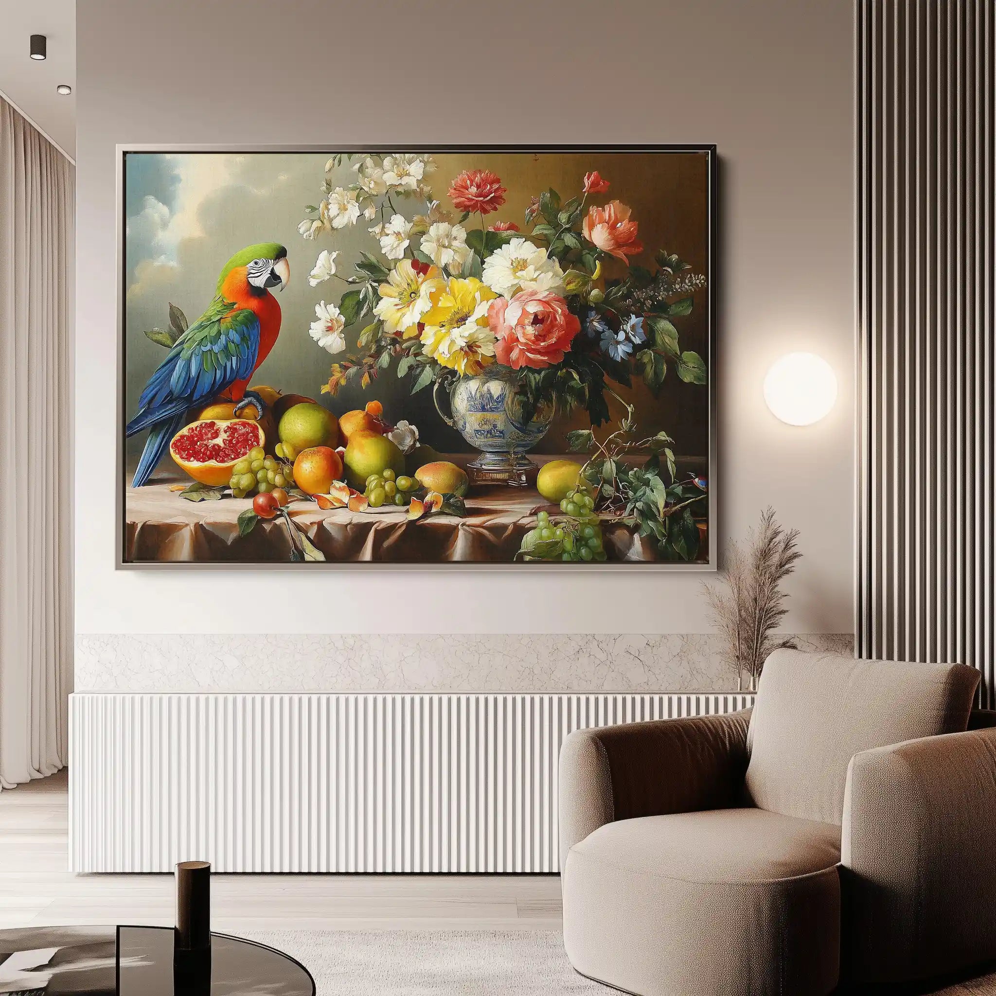 Floral 1188 Canvas Art 60 x 40 cm / Black