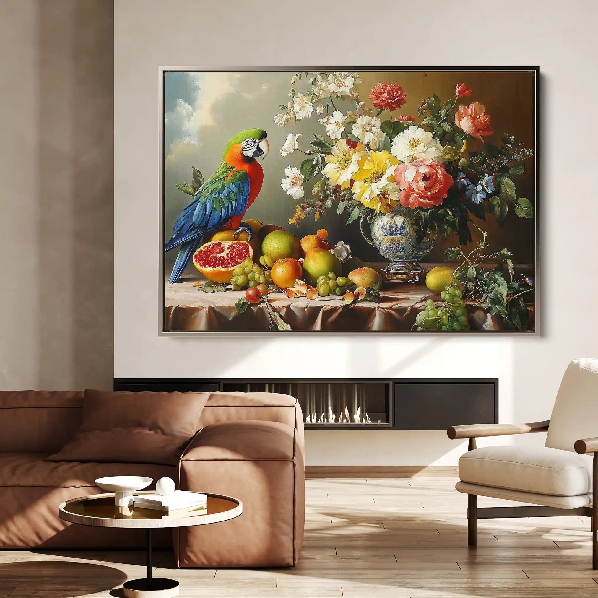 Floral 1188 Canvas Art 60 x 40 cm / Black