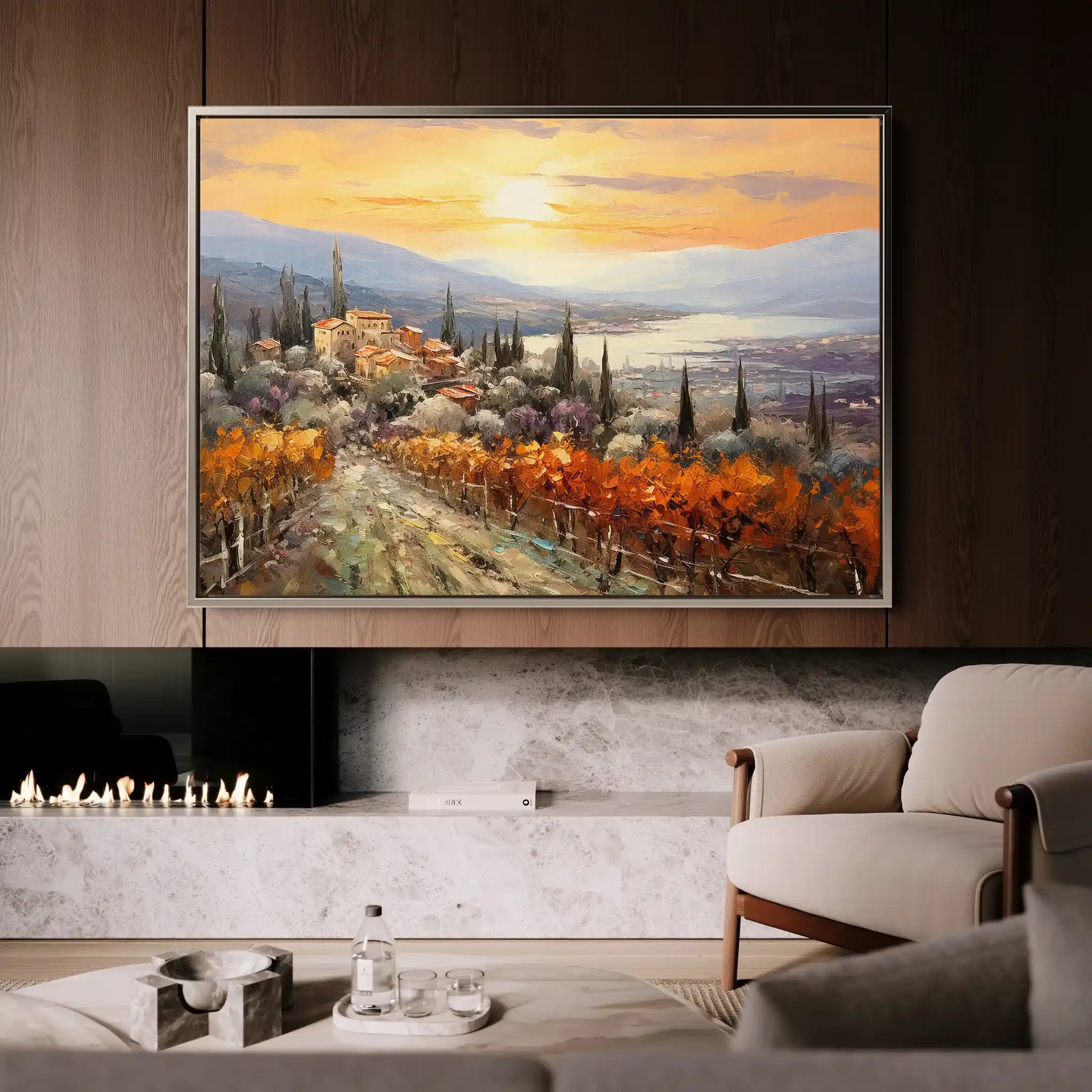 Landscape 119 Canvas Art 60 x 40 cm / Black
