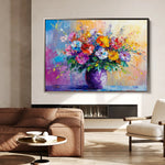 Floral 1193 Canvas Art 60 x 40 cm / Black