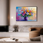 Floral 1193 Canvas Art 60 x 40 cm / Black