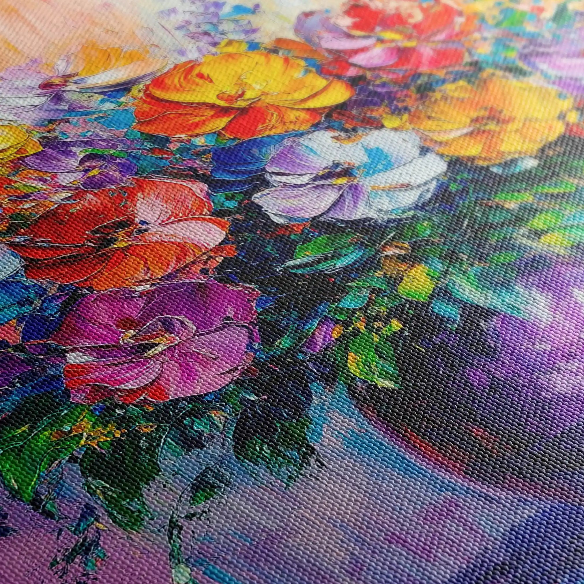 Floral 1193 Canvas Art 60 x 40 cm / Black