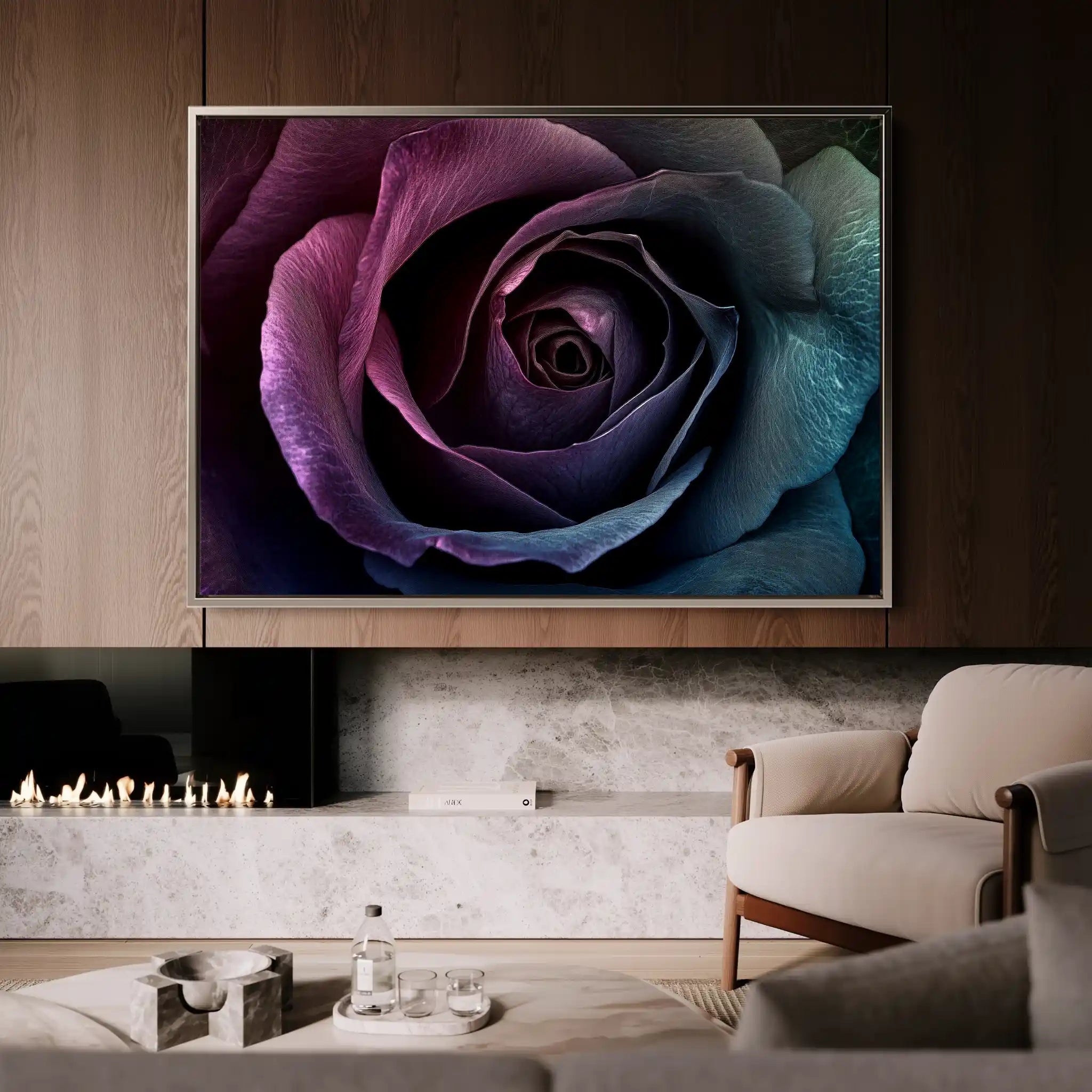Floral 1195 Canvas Art 60 x 40 cm / Black