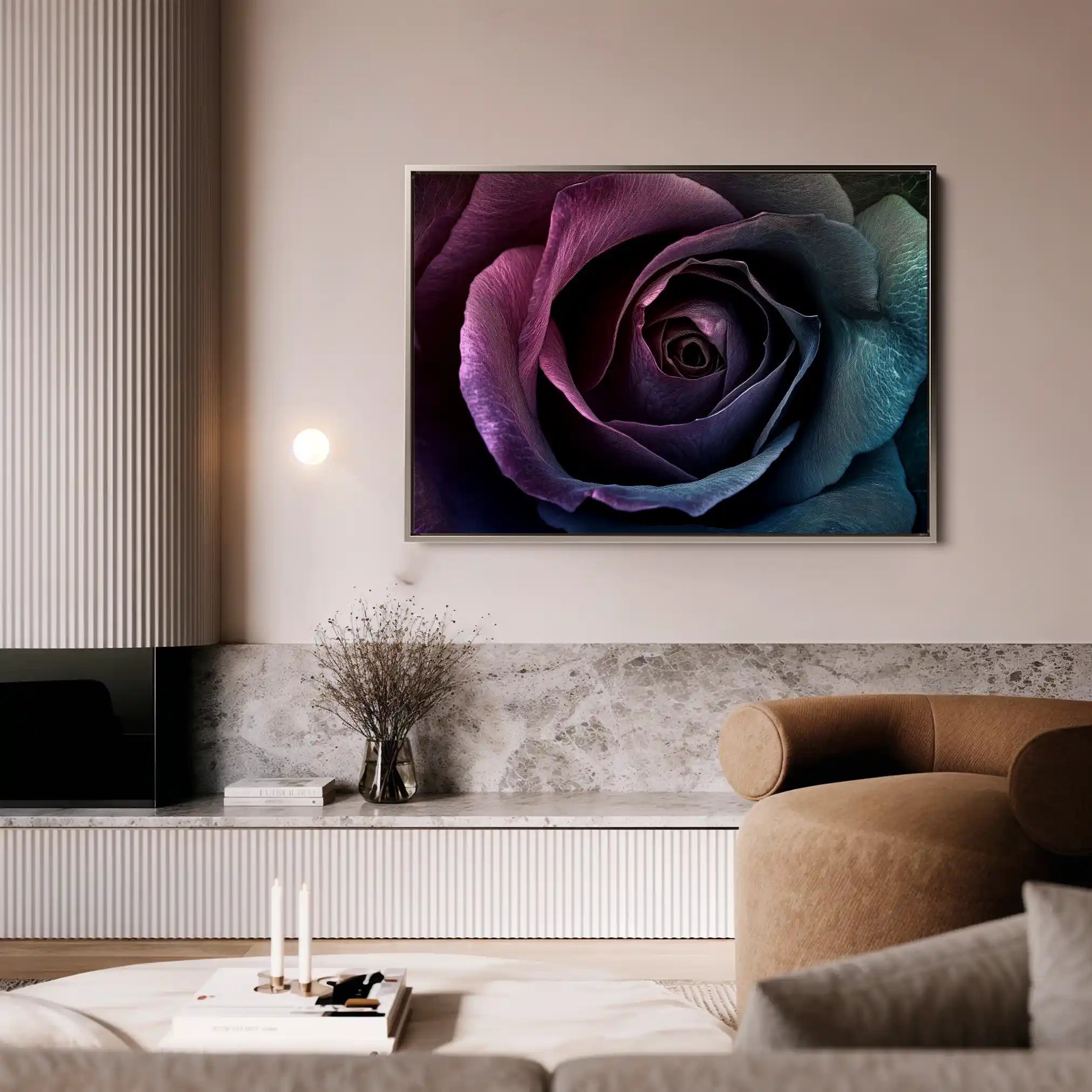 Floral 1195 Canvas Art 60 x 40 cm / Black
