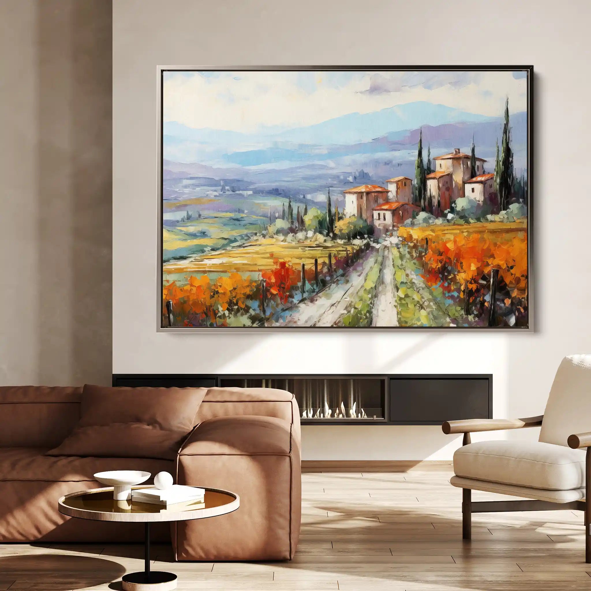 Landscape 120 Canvas Art 60 x 40 cm / Black