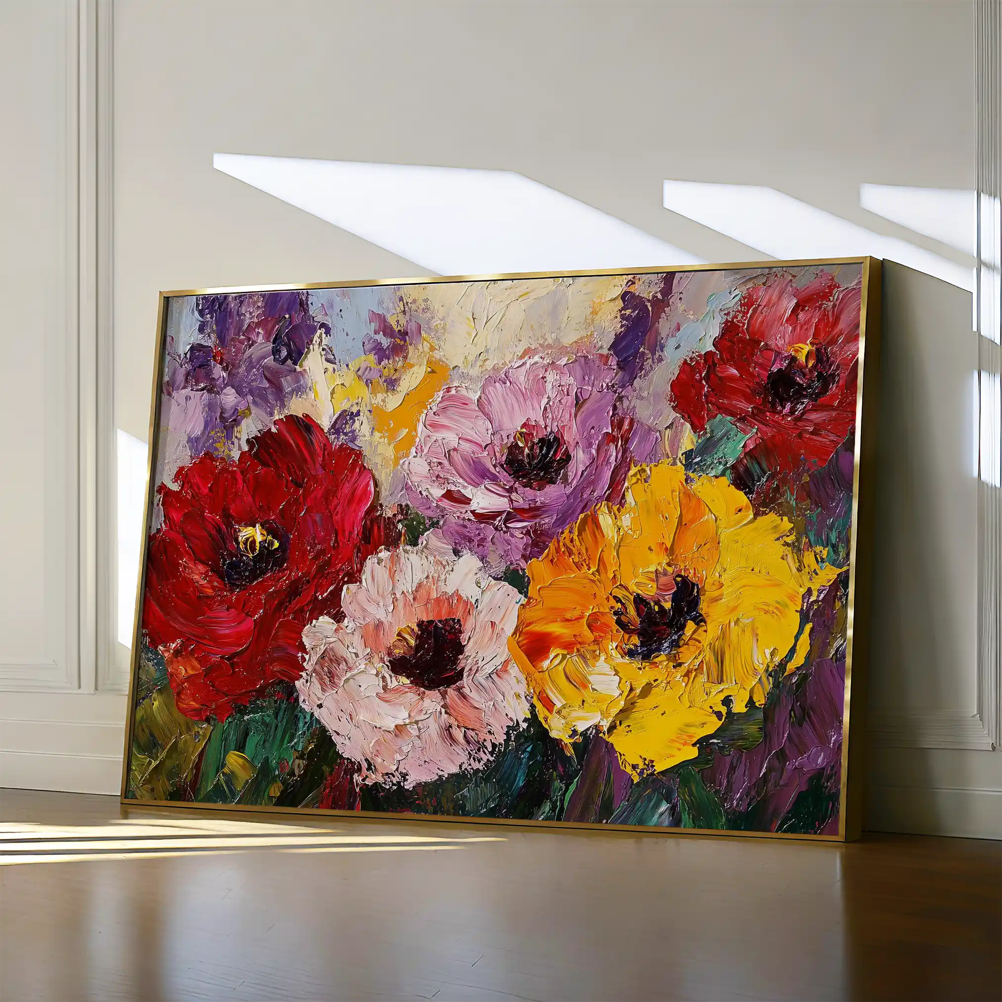 Floral 1205 Canvas Art 60 x 40 cm / Black