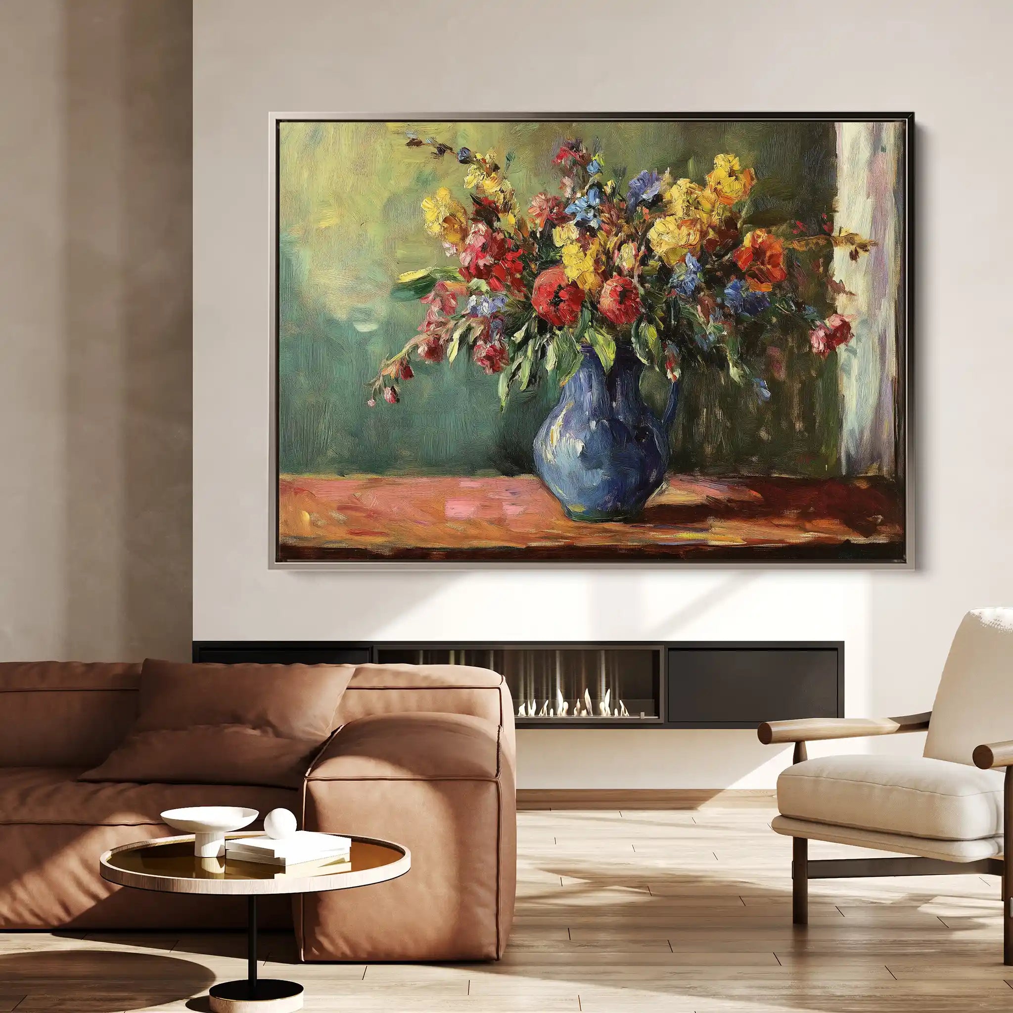 Floral 1211 Canvas Art 60 x 40 cm / Black