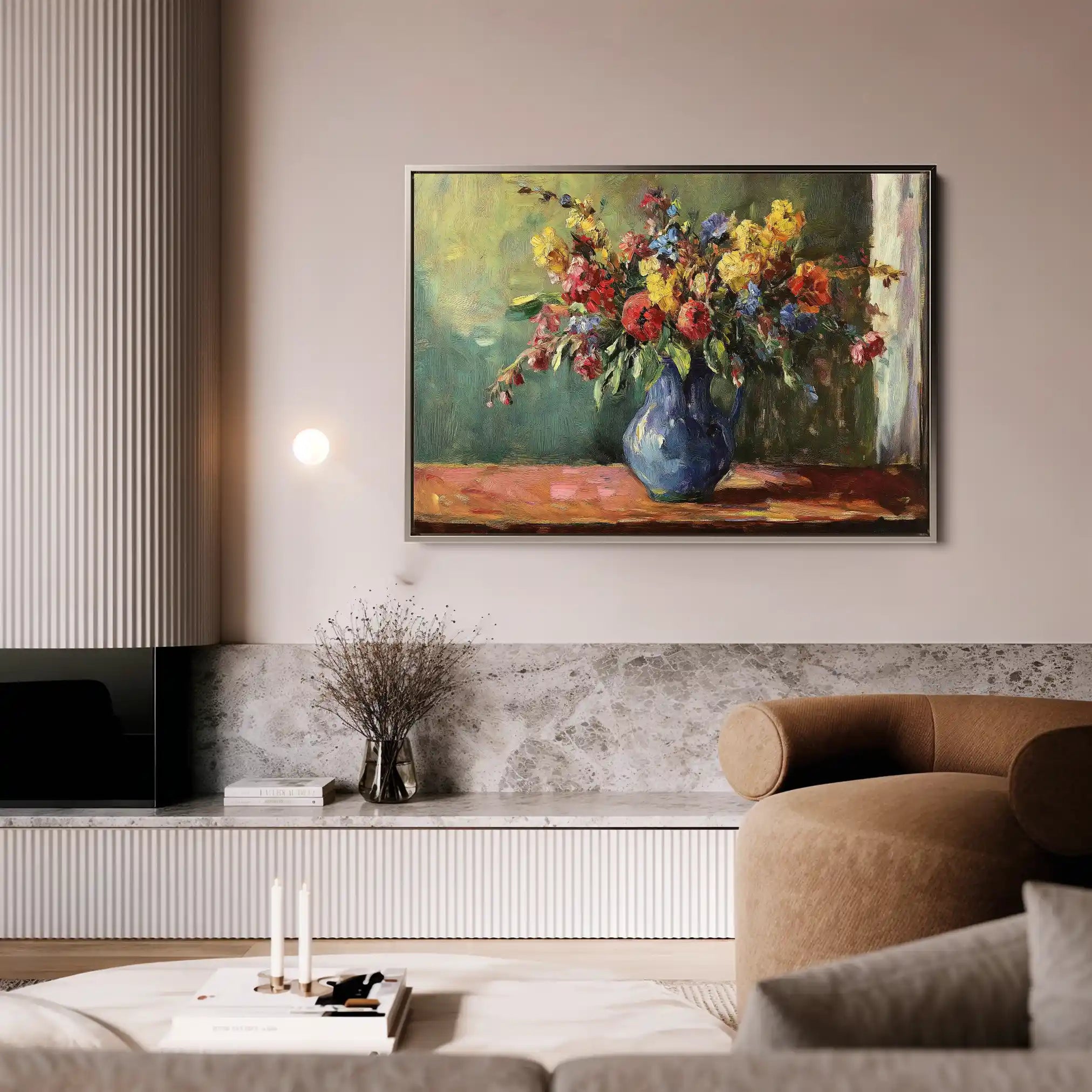 Floral 1211 Canvas Art 60 x 40 cm / Black