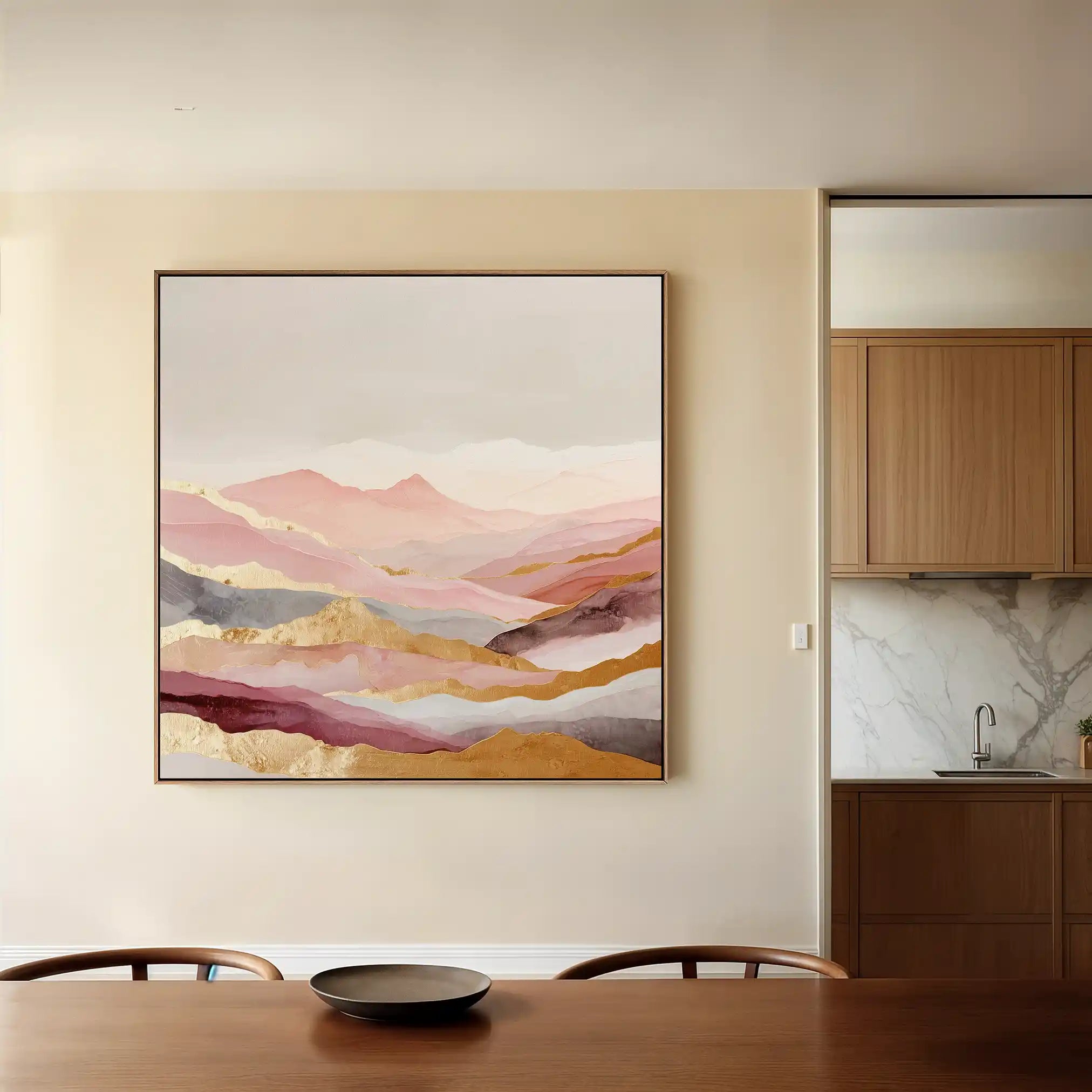 Abstract 1213 Canvas Art 60 x 60 cm / Black